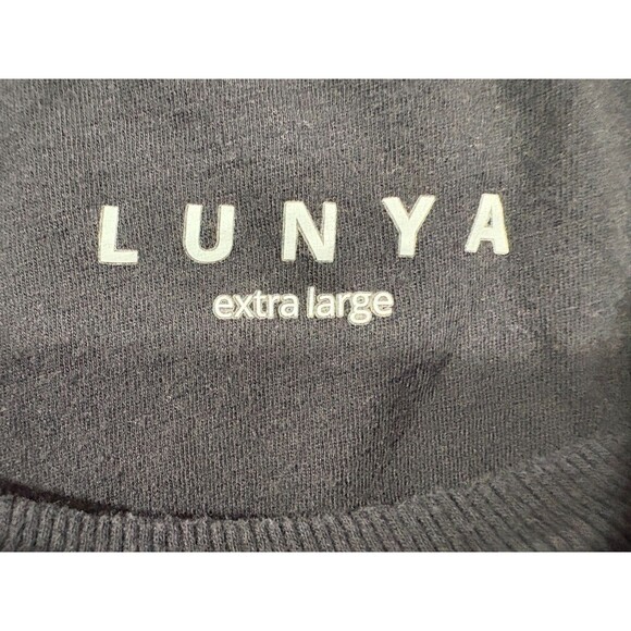 Lunya Womens Black Sleeveless Cotton Poly Crew Neck Muscle Tee Tank Top Sz XL - Picture 6 of 8